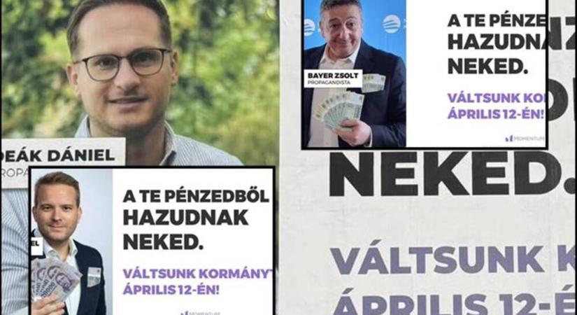Ő itt Dani, Zsolt és még egy Dani… – Ellen-plakátkampányba kezdett a Momentum