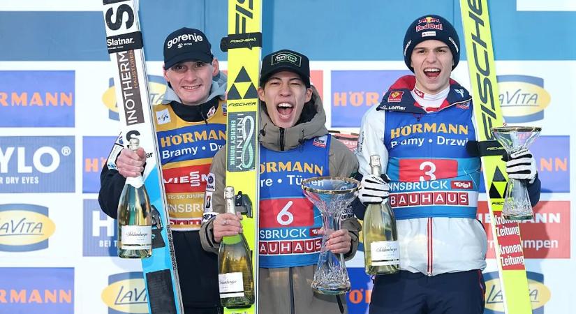 Négysáncverseny: Nikaido fél ponttal nyert Domen Prevc előtt Innsbruckban