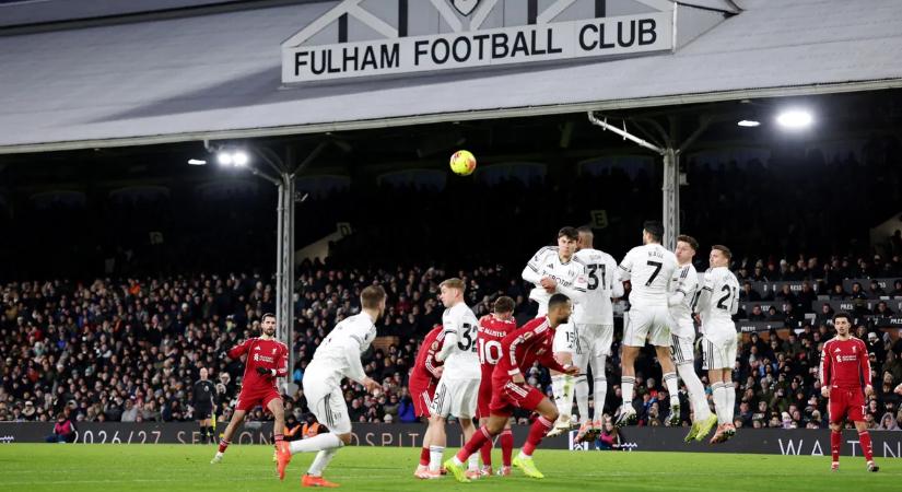 A Fulham a PL-idény egyik legszebb góljával egyenlített a 97. percben a Liverpool ellen