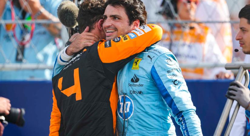 „Semmit nem hagy a tankban” – Sainz Norris nyers tempójáról és fejlődéséről