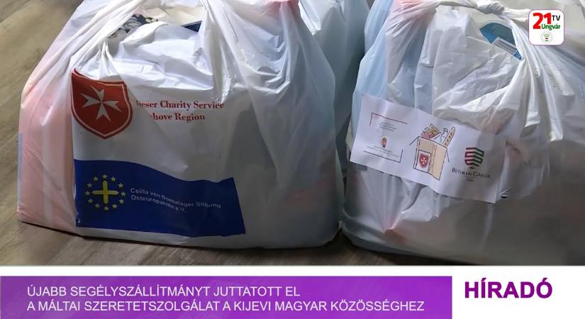 Újabb segélyszállítmányt juttatott el a Máltai Szeretetszolgálat a kijevi magyar közösséghez (videó)