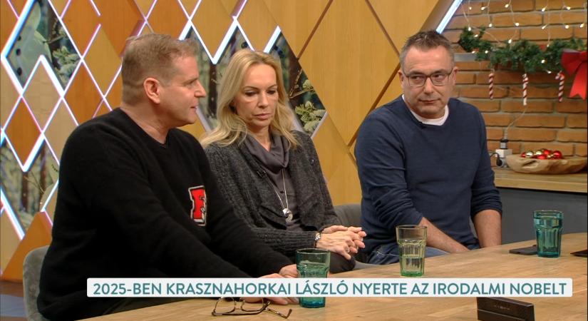 Krasznahorkai Nobel-díja: Almási Kitti a sikerről, Sváby a kormány reakciójáról beszélt