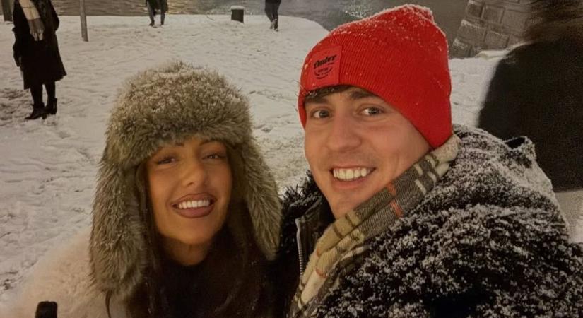 Hegyes Berci táncra perdült a hóesésben, és nem is akárkivel