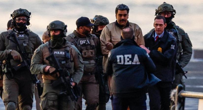 Bilincsbe verve, páncélozott járműben szállították Nicolás Madurót a manhattani bíróságra (videóval)