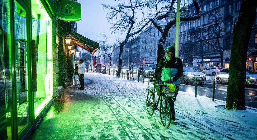 Az év első hóesése Budapesten