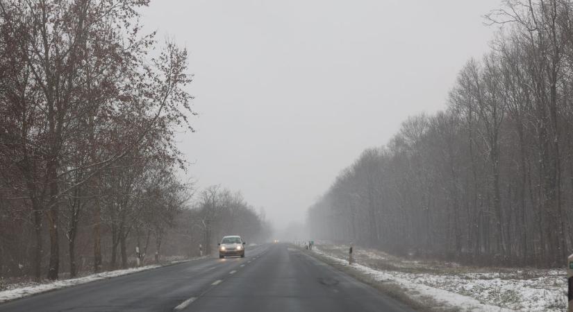 Zord időjárás nehezíti a közlekedést kedden Veszprémben