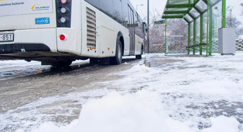 A Volán-járatok késésére, hosszabb menetidőre kell számítani