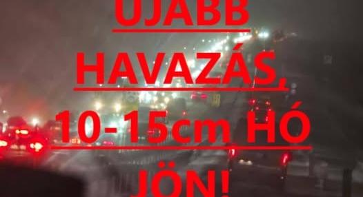 Itt a határon a következő hullám, ma is 10-15cm friss hó hullhat!