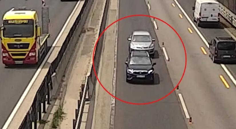 Ismét banális okból történt ütközés az M3-ason! Videón mutatjuk az esetet!