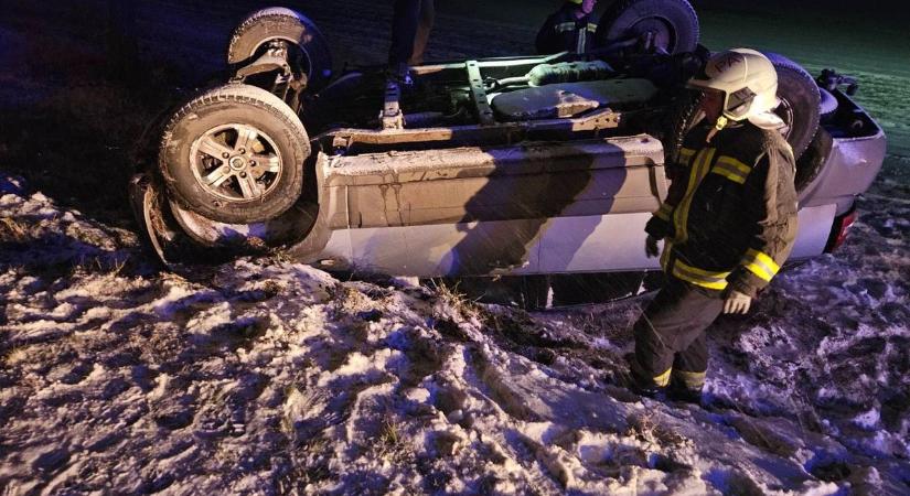 Sorban történtek a balesetek a havazás miatt