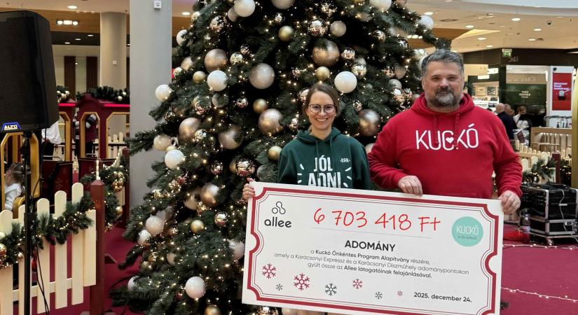 6,7 millió forint gyűlt össze az Allee jótékonysági kezdeményezésében