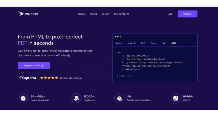 Akár HTML-ből is pillanatok alatt készíthető PDF ezzel az alkalmazással