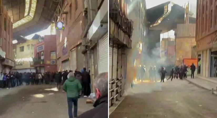 Tüntetők csaptak össze biztonságiakkal Teherán Nagy Bazárjában; Pezeskian: a kormány „nem tudja ezt egyedül kezelni”