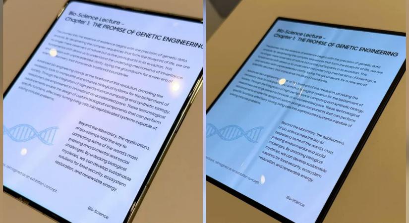 CES 2026: Látható gyűrődés nélküli hajlítható kijelzőt hozott a Samsung