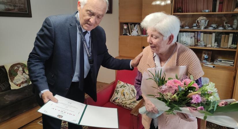 95. születésnapján köszöntötték Erzsike nénit