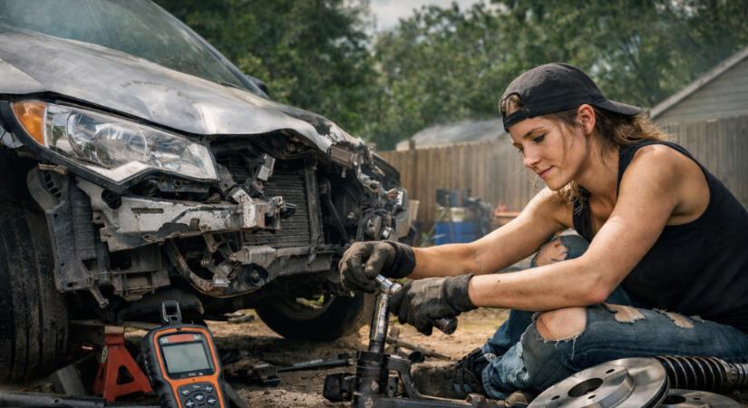 Sosem adom fel kisasszony, avagy Elképesztő DIY-autófelépítés és több hónapnyi munka egy totálkáros járgányon