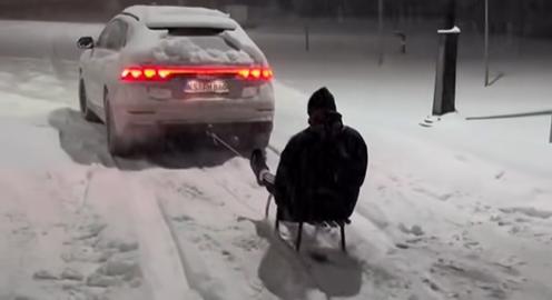 A férfi kéziválogatott tagjai is kiélvezték a havazást