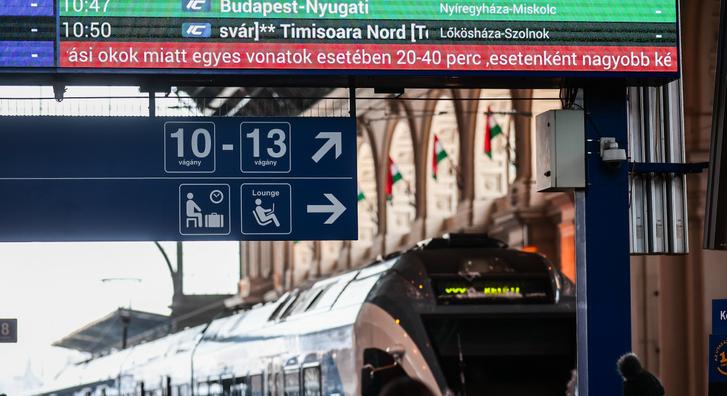 Fennakadások a Keleti pályaudvaron, 20-30 perces késések várhatók