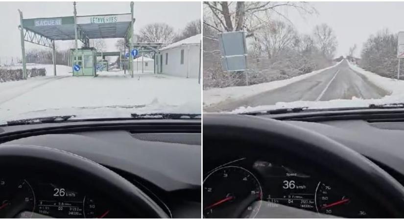 Videó: Átléped a magyar határt és eltűnik a hó az utakról, hogy is van ez?