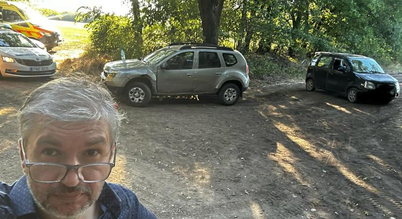 Pénzbírságot kapott a hatvanpusztai vagyonőr, aki nekiment Hadházy Ákos autójának