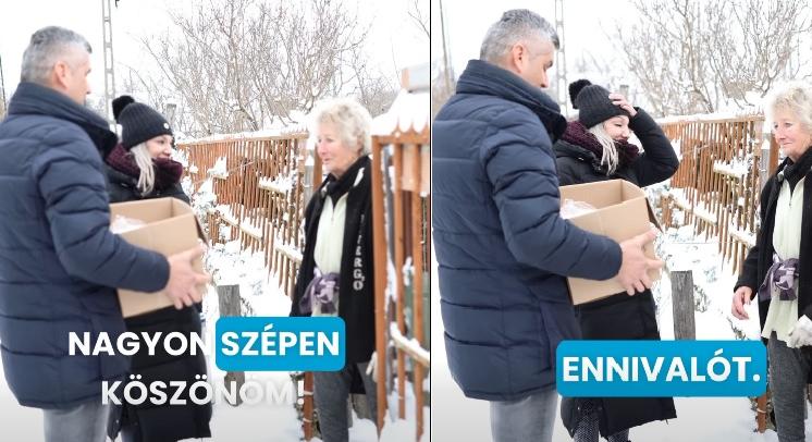 Idős sámsonkerti nőnek vitt élelmiszert Antal Szabolcs fideszes jelölt, érkeznek a gratulációk