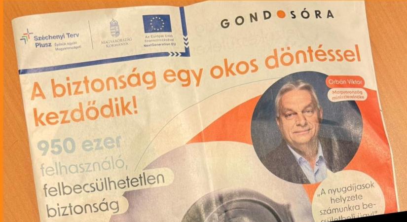 Orbánt a címlapon szerepeltető propagandalapot küldenek ki a gondosórákkal az időseknek