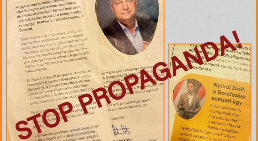 A Gondosóráról szóló kiadványban kampányolt Orbán Viktor a nyugdíjasoknak