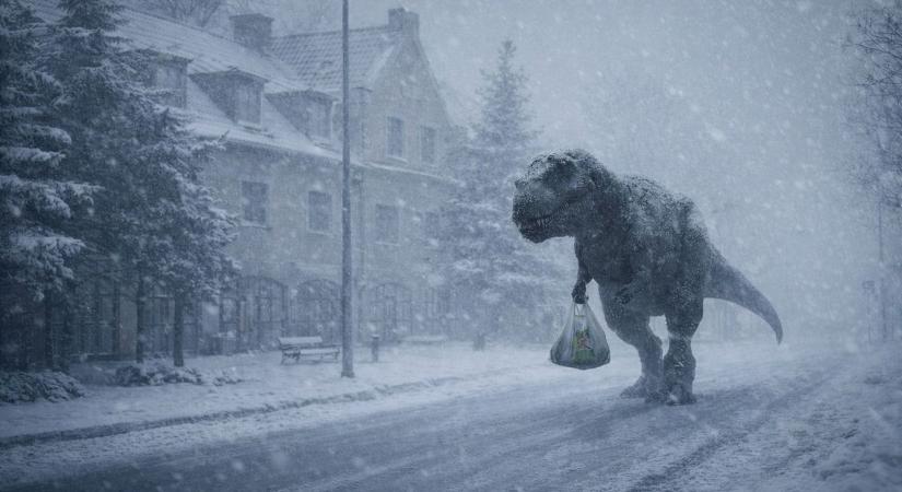 Így még nem láttad Makót: bevásárlószatyorral lepték el a várost a dinoszauruszok