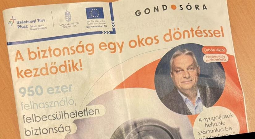 Orbán arcával ellátott propagandakiadványt kapnak a nyugdíjasok a Gondosóra mellé