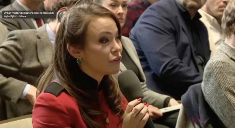 Fekete öves putyinista „újságíró” kérdezhetett Orbán Viktor sajtótájékoztatóján