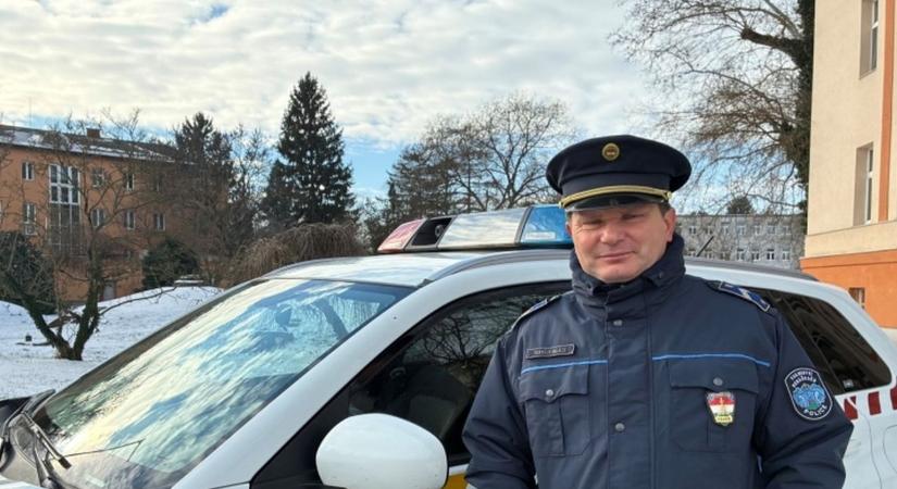 Szánkózás közben mentett életet egy dunántúli rendőr