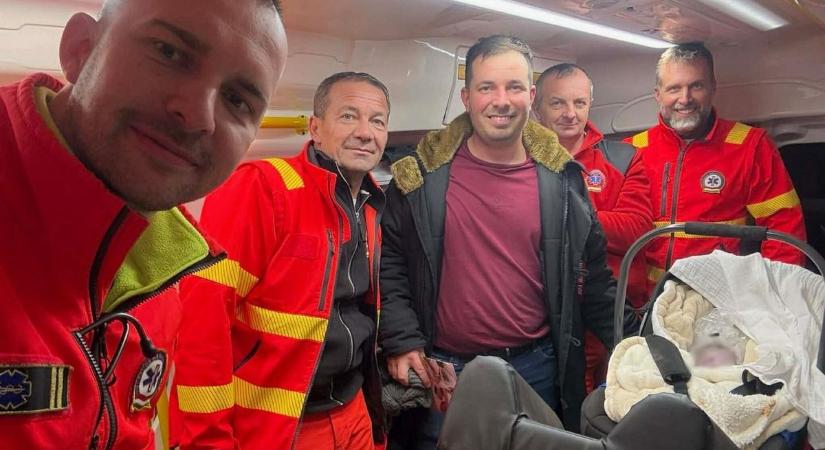 A hó fogságában indult be a szülés - így jött világra a kis Dávid