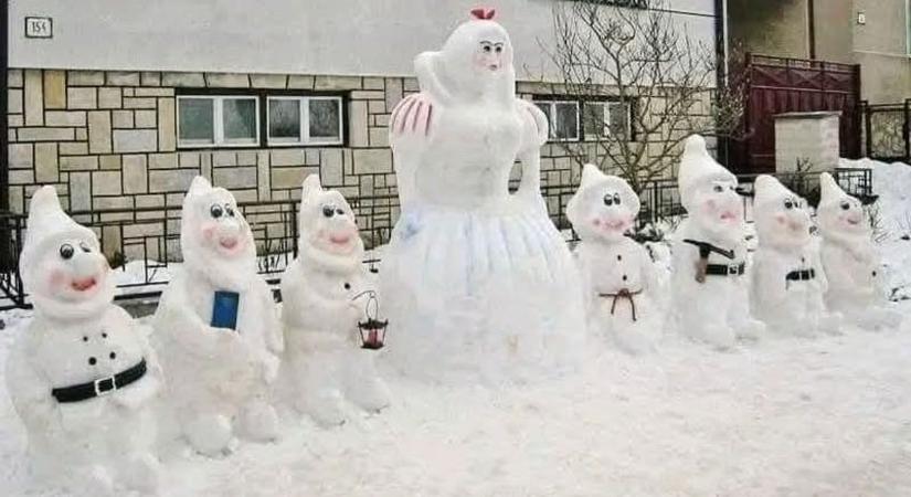 Olvasóink megmutatták a tél legviccesebb alkotásait