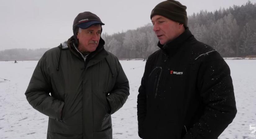 Téli lékhorgászat a kökényi tavon – Bokor Károly mutatta be a csukahorgászat fortélyait – VIDEÓ!