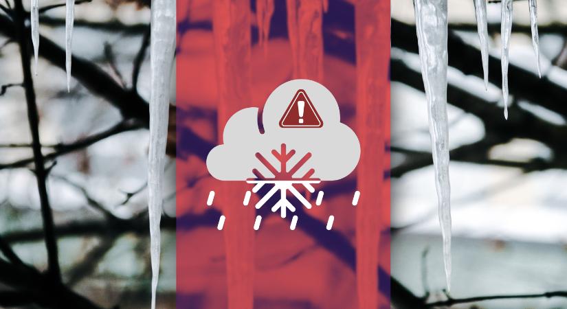 Piros figyelmeztetés ónos esőre: vigyázzanak magukra!