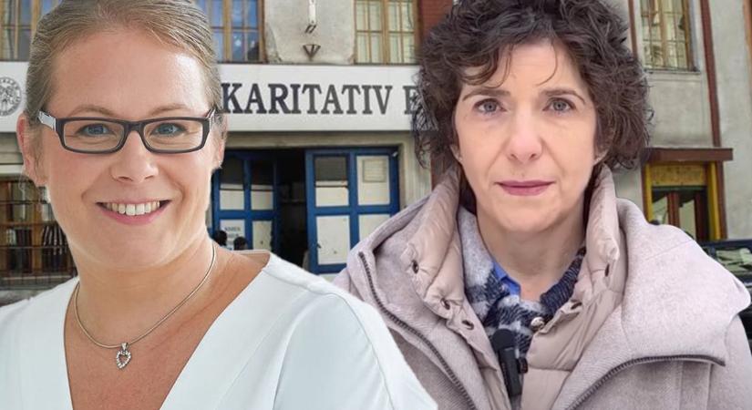 Dobrev Klára és Keszthelyi Dorottya élelmiszert vittek Iványi Gáborék Dankó utcai szállójára