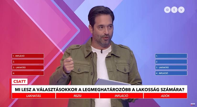 Egri Viktornak láthatóan a vitaműsor vezetése komoly problémákat jelentett