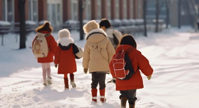 Extrém hideg: mikor kötelező elrendelni a rendkívüli tanítási szünetet?