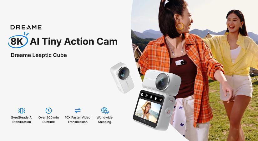 CES 2026: A Dreame első akciókamerája apró, szétszedhető, 8K-t is rögzít