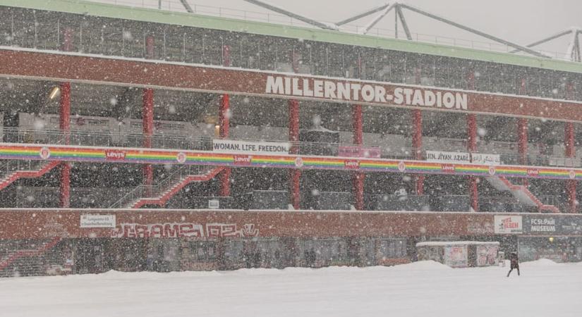 A németországi havazás Gulácsiék meccsét is jelentősen érini