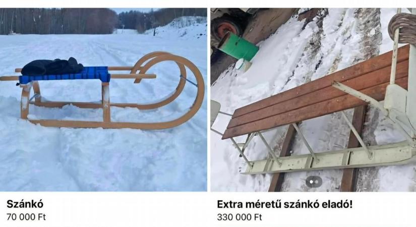 Hiánycikk lett a szánkó, 60 ezerért árulják használtan