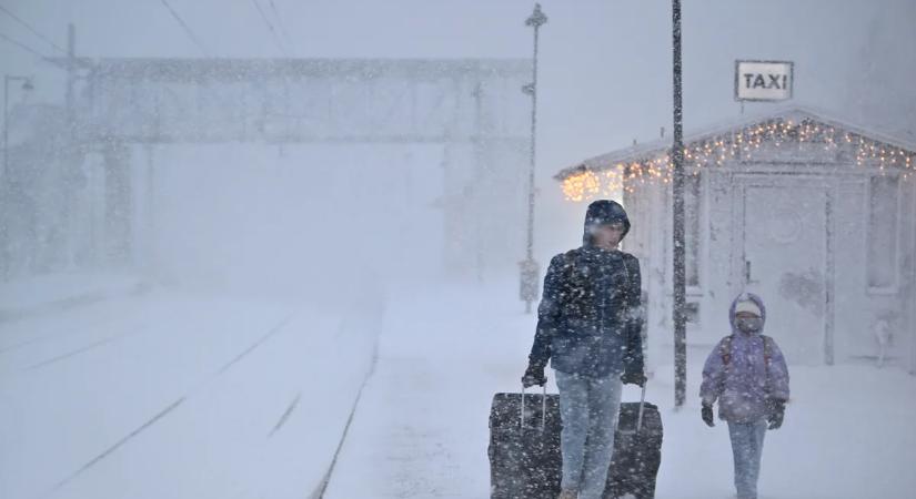 Kettészakítja az országot a hófúvás, mutatjuk, hol lesz a legrosszabb