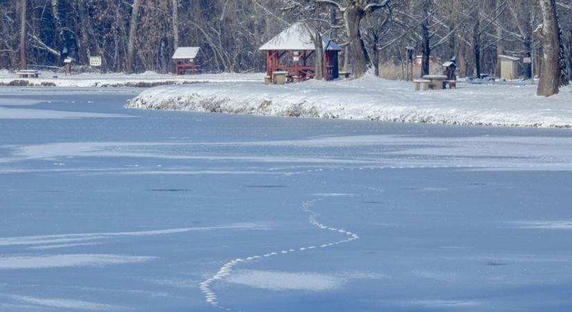 Helyenként teljesen befagyott a Tisza