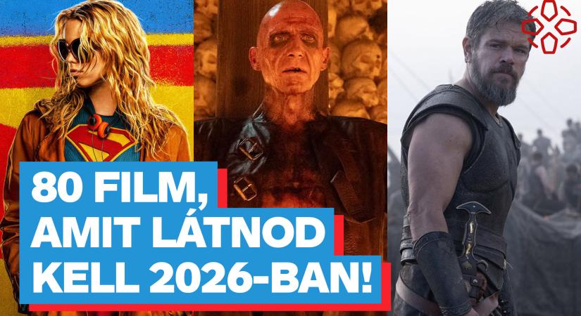 [VIDEÓ] 80 film, amit látnod kell 2026-ban!