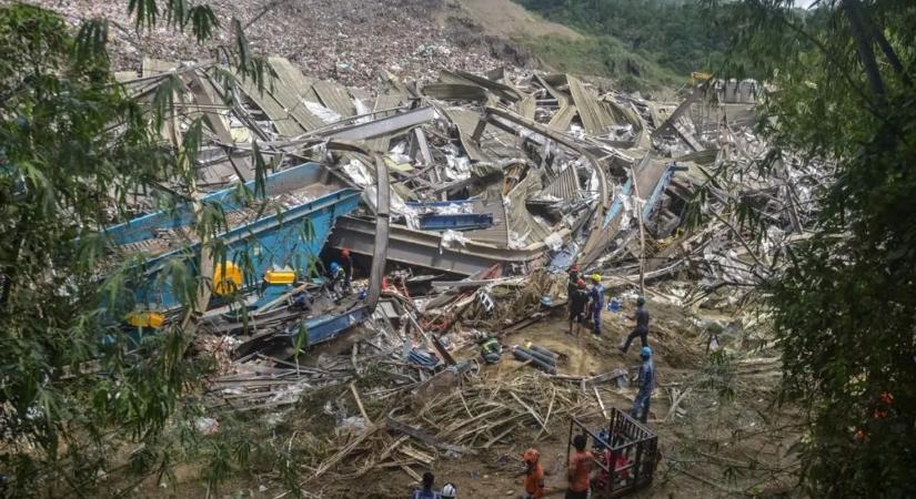 Összeomlott a szeméttelep, emberek rekedtek a romok alatt