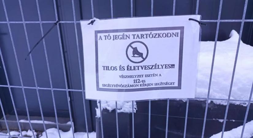 Beszakadt a Vadkerti-tó jege két fiatal alatt