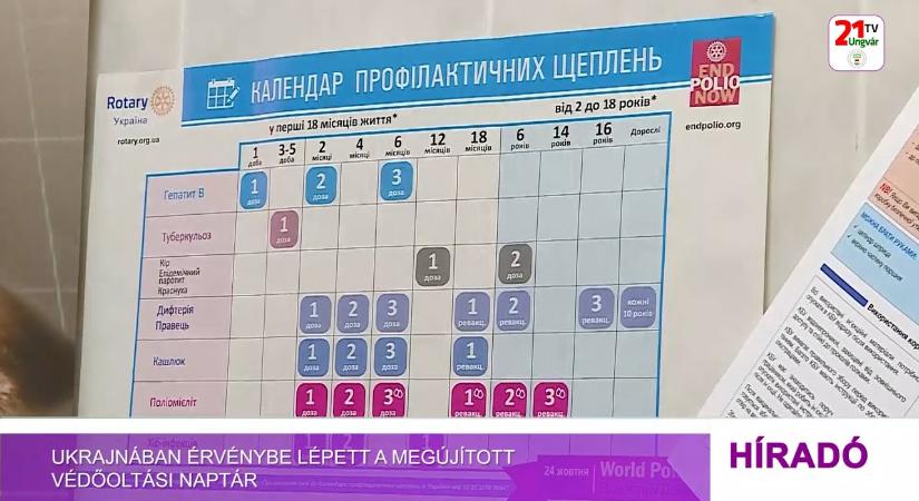 Ukrajnában érvénybe lépett a megújított védőoltási naptár (videó)