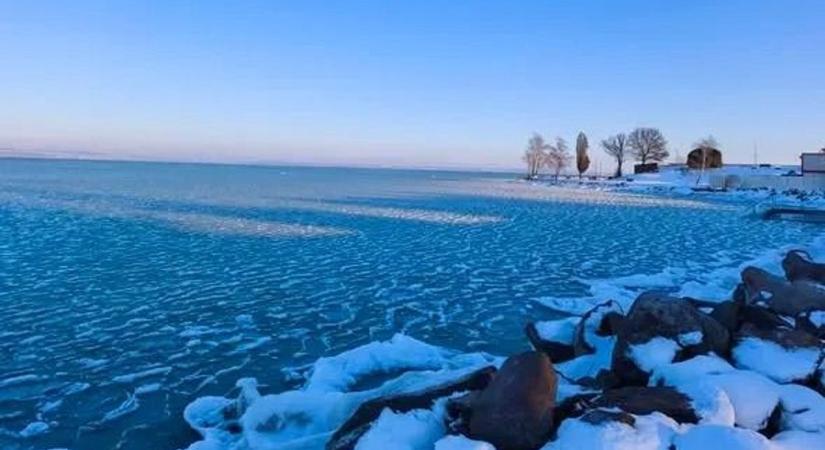 Életveszély a Balaton jegén