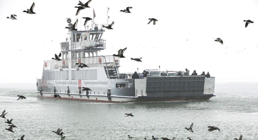 Jeges Balatonon hasít a komp – ezt a téli arcát ritkán mutatja a tó ( galéria, videó)