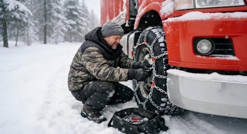 A kenyérnek a mínusz 15 fokban is oda kell érnie – dacolnak a magyar fuvarozók az elemekkel